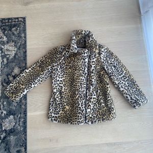 BCBG Faux Fur Cheetah Jacket
